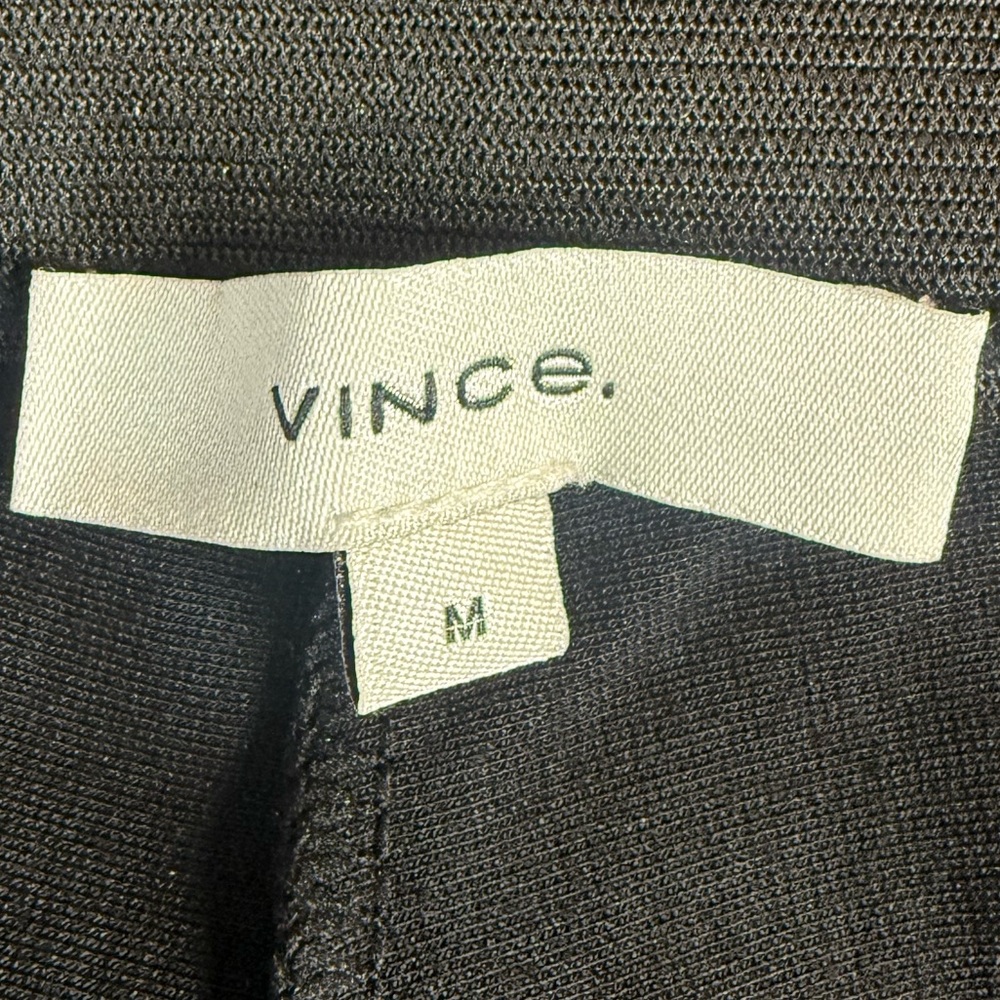 Vince Classic Black Pull-On Leggings Viscose Blend Stretch Back Seam W1221 Sz M - Picture 5 of 7